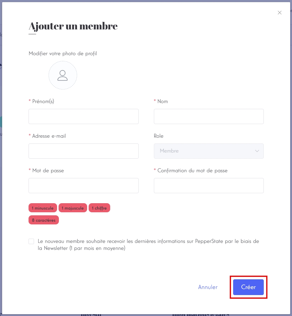 dialog create member